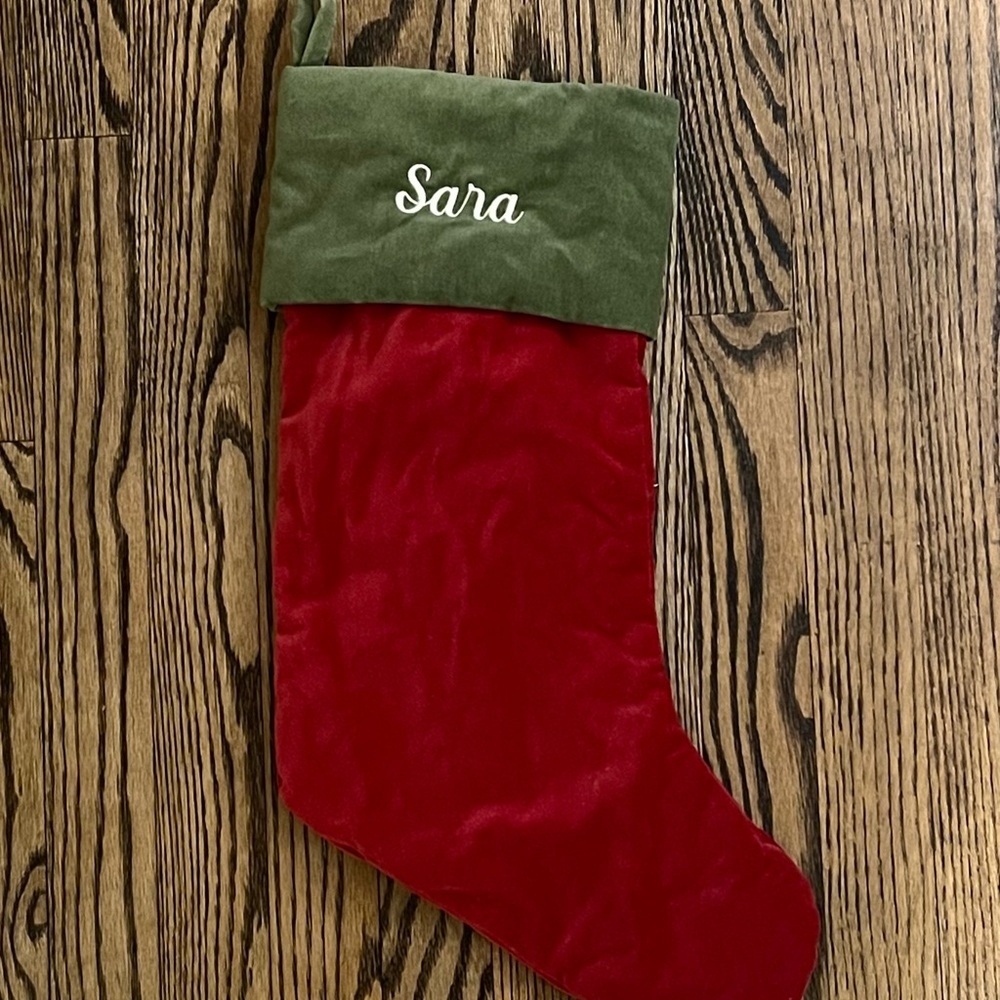 Pottery Barn Velvet Christmas Stocking
